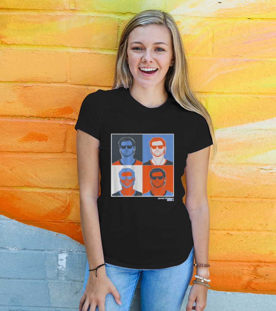 Jarrett Stidham Pop Art Style Sunglasses Quadrant T-Shirt