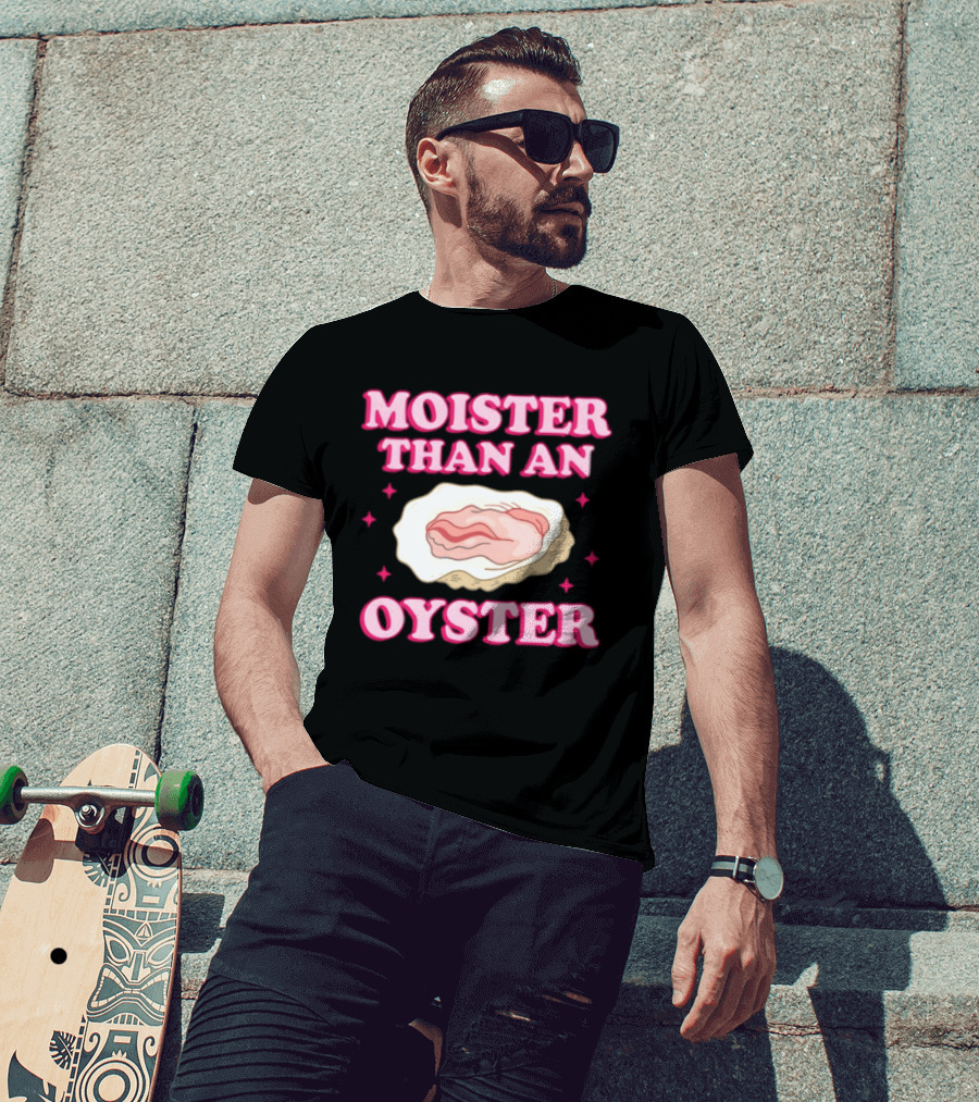 Moister Than An Oyster Pink Shell Diamond T-Shirt