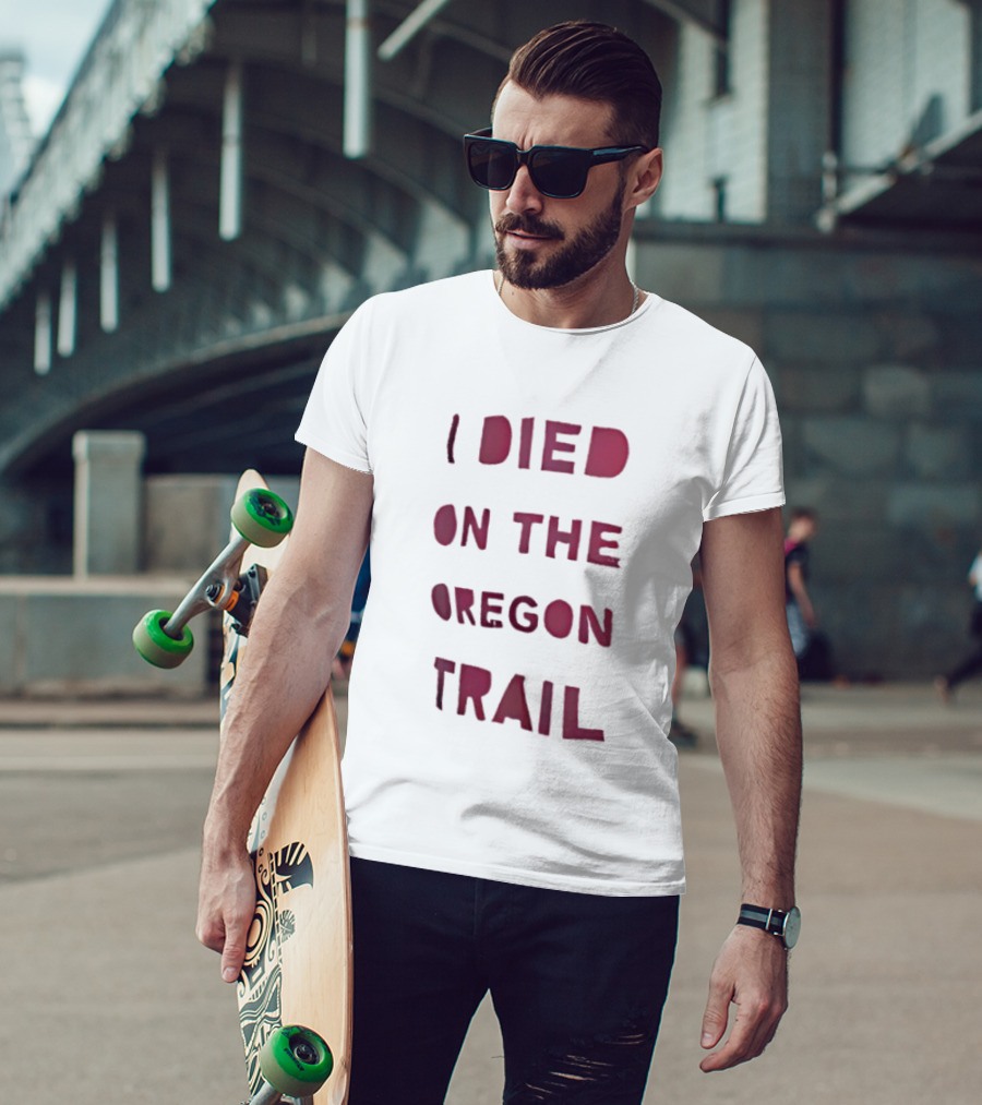 I Died On The Oregon Trail Retro Video Game Nostalgia T-Shirt