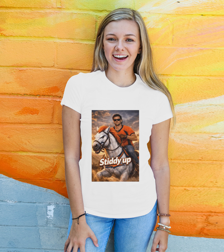Jarrett Stidham Stiddy Up Horseback Adventure Denver Broncos Fans T-Shirt