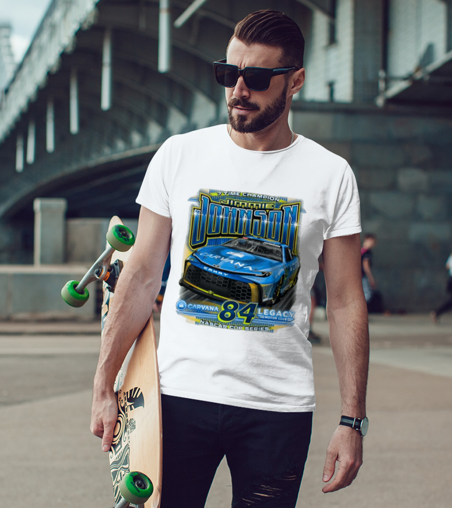 7 Time Champion Jimmie Johnson Carvana 84 Legacy Motor Club Nascar Cup Series T-Shirt