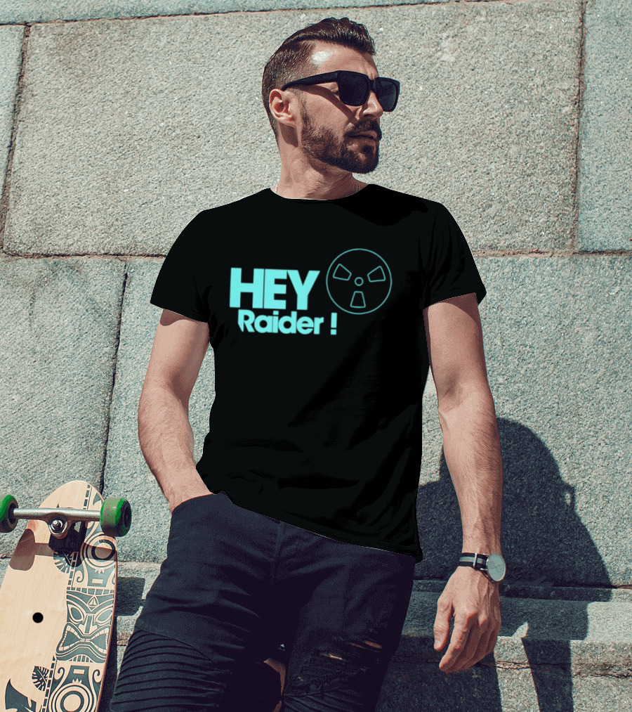 Hey Raider Sci Fi Gamer Safe Pocket Game Humor T-Shirt