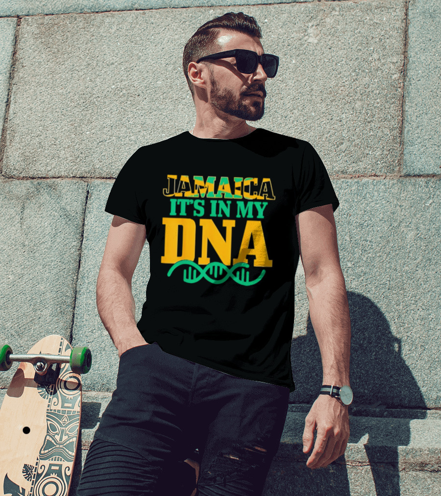 Jamaica It's In My DNA Jamaican Flag Pride Heritage T-Shirt