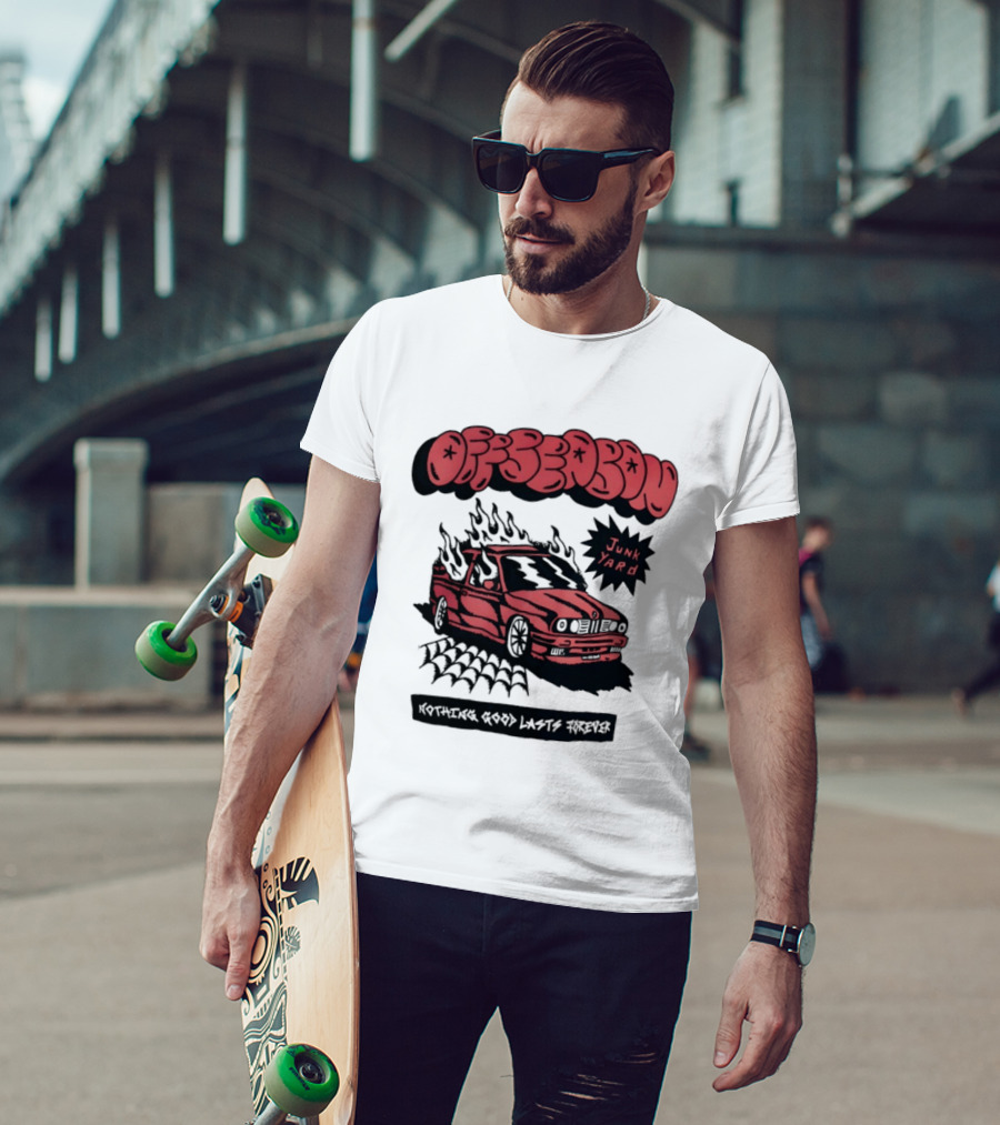 Offseason Junk Yard Nothing Good Lasts Forever Retro Car T-Shirt