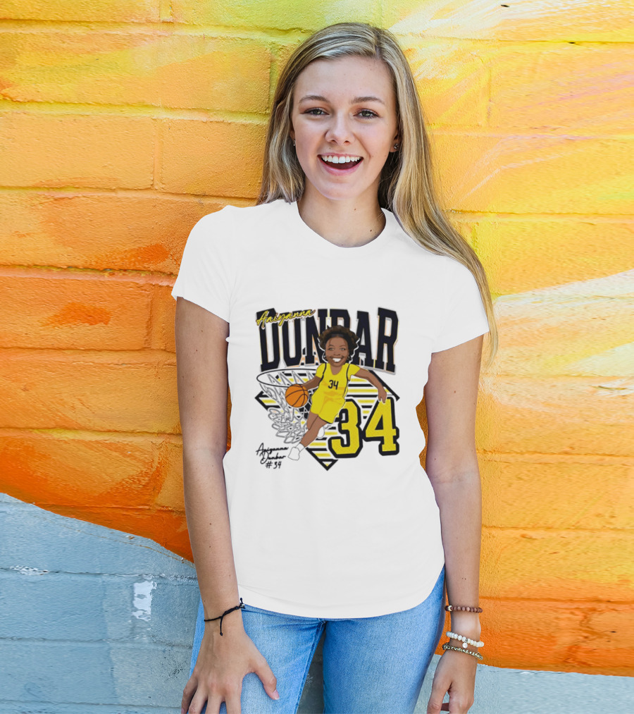 Aaiyanna Dunbar Basketball 34 Michigan Wolverines T-Shirt