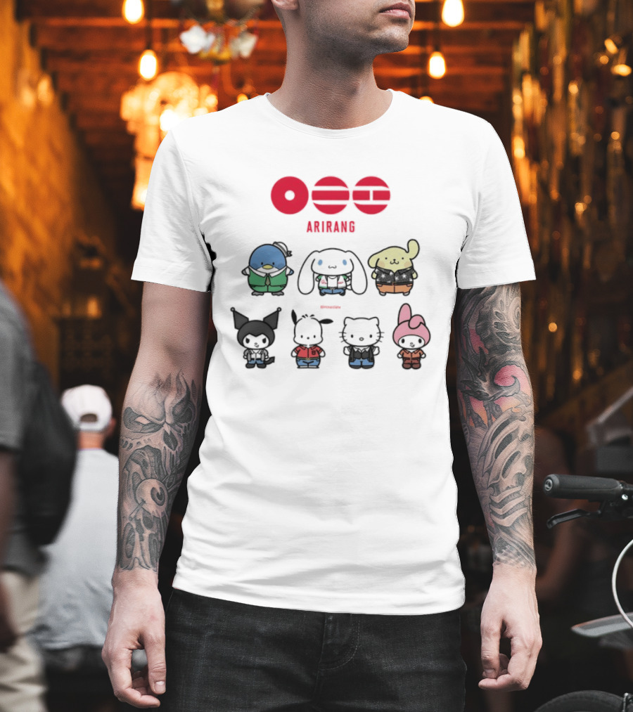 BTS Sanrio Collaboration Arirang Characters Collection Cute Cartoons T-Shirt