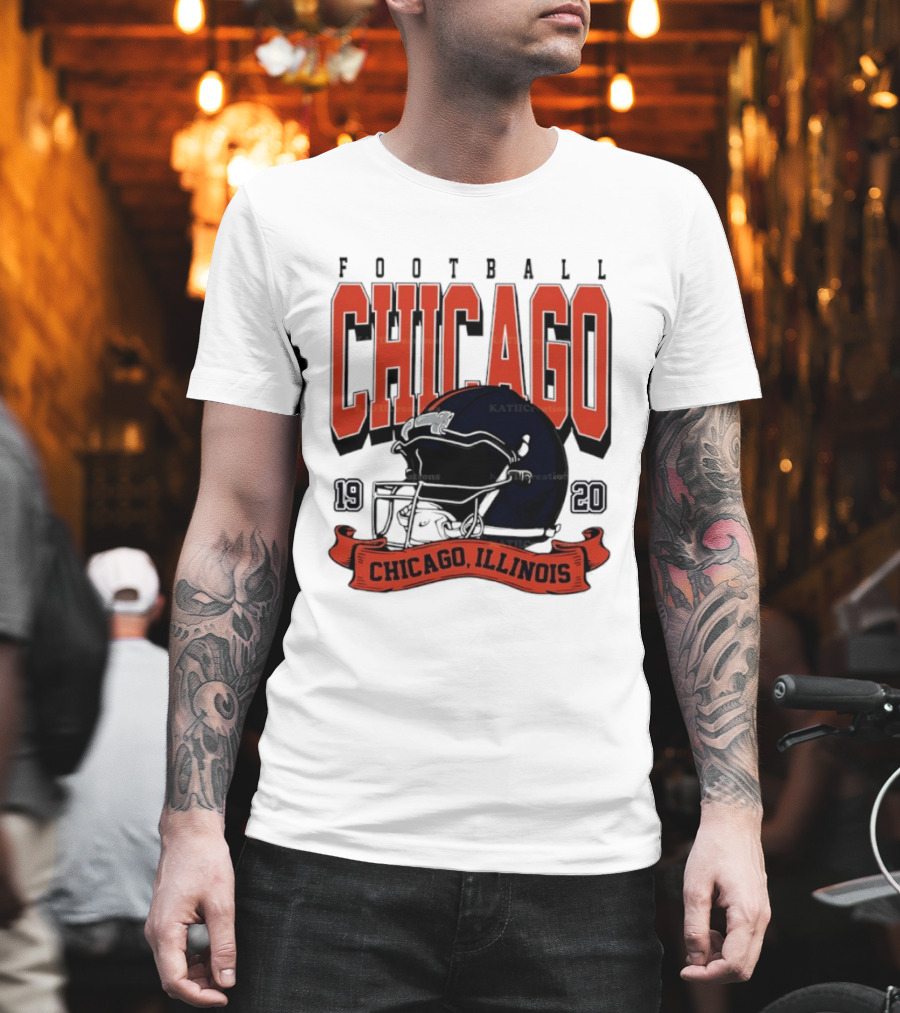 Chicago Football Helmet 1920 Illinois Sports Team T-Shirt