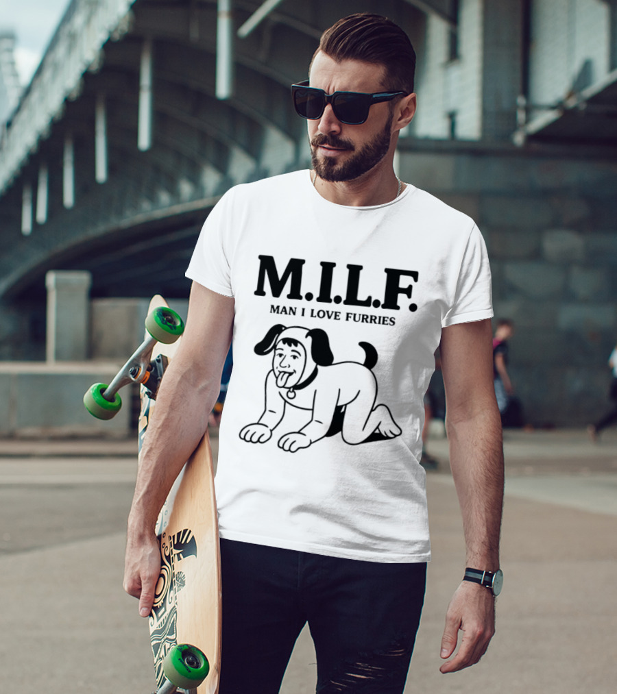 M.I.L.F. Man I Love Furries Dog Costume Humorous T-Shirt