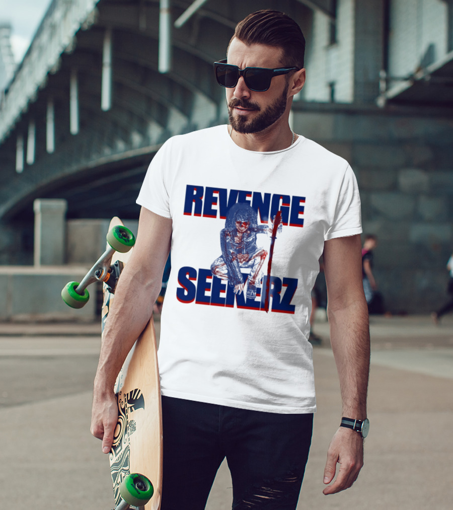 Revenge Seekerz Skeleton Horror Creepy Skeleton Warrior T-Shirt
