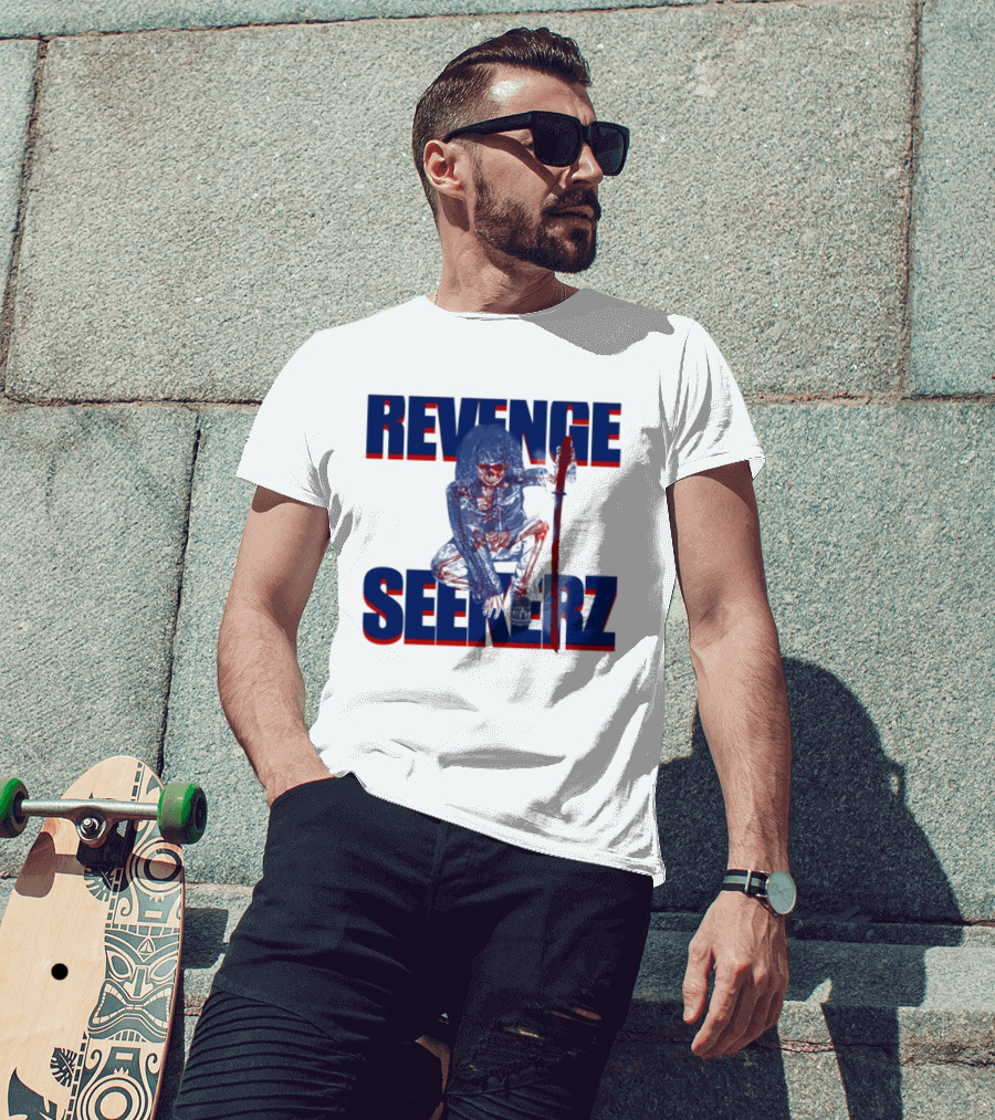 Revenge Seekerz Skeleton Horror Creepy Skeleton Warrior T-Shirt