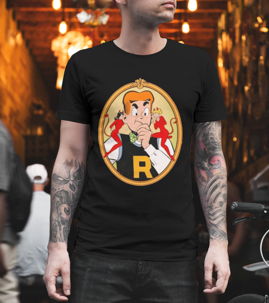 Betty and Veronica Devils Archie Comics Vintage Cartoon Characters T-Shirt
