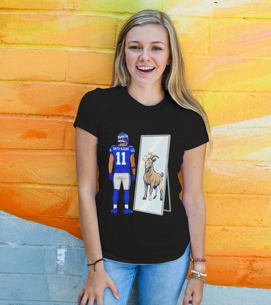 Jaxon Smith Njigba Seattle Seahawks Mirror Goat Football T-Shirt