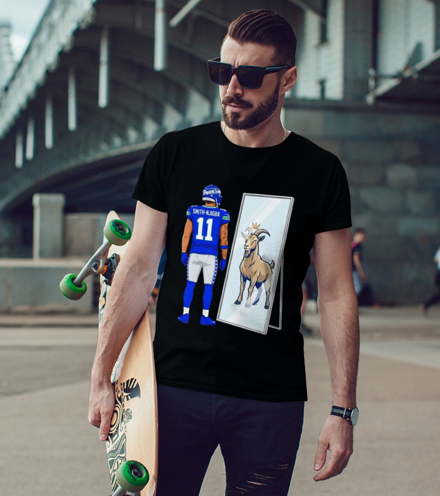 Jaxon Smith Njigba Seattle Seahawks Mirror Goat Football T-Shirt