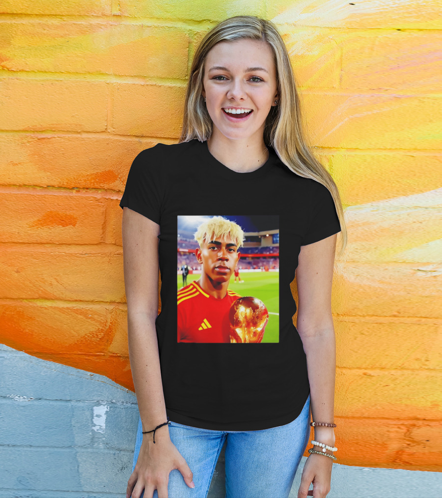 Lamine Yamal Barcelona Young Talent With Trophy T-Shirt