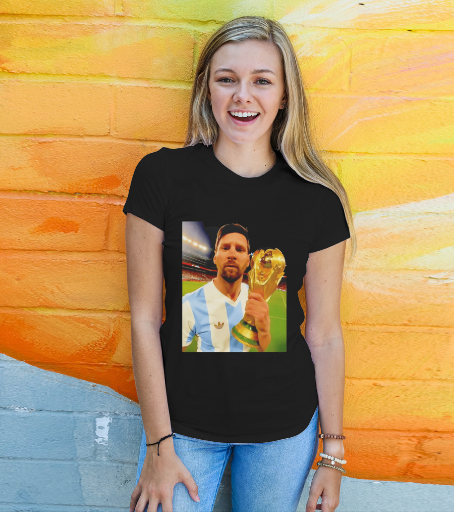 Argentina World Cup Messi Trophy Victory T-Shirt