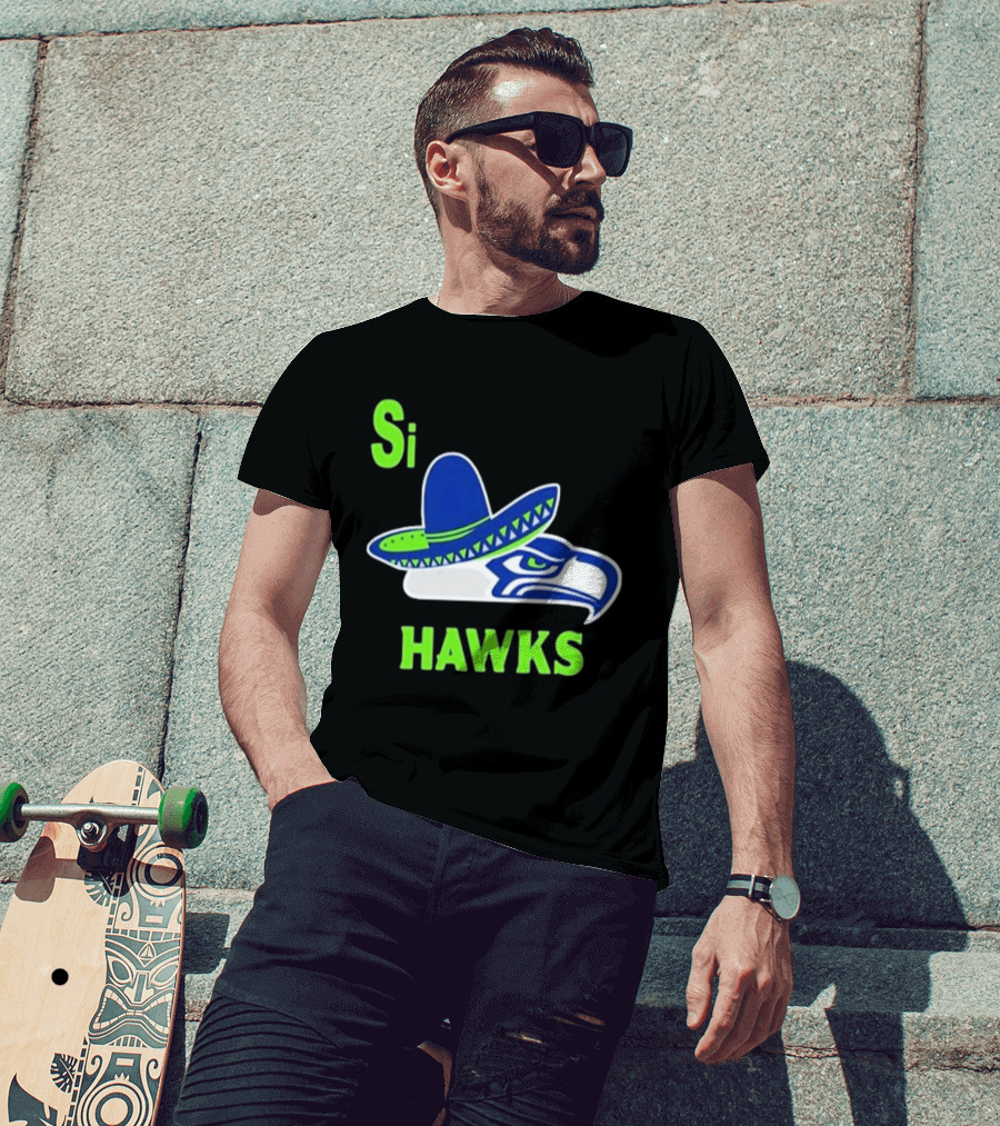 Si Hawks Seattle Seahawks Sombrero 2026 T-Shirt