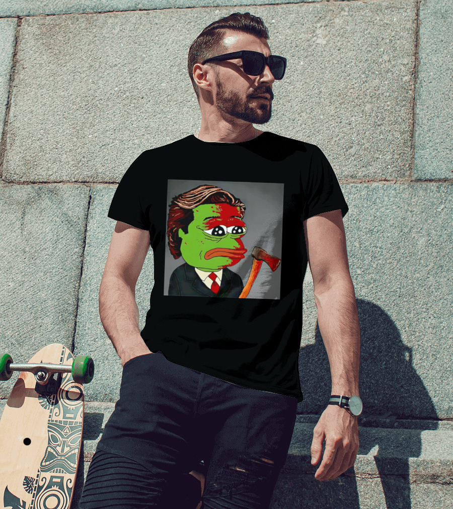 Pepe The Frog As Patrick Bateman With Axe Mashup T-Shirt