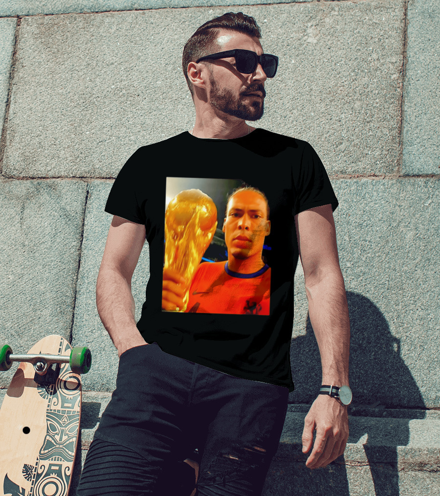 Virgil Van Liverpool Netherlands Trophy Celebration T-Shirt