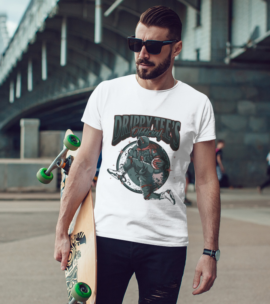 Drippy Tee's Official Astronaut Playing Basketball Sky Is The Limit Keep Your Head Up T-Shirt