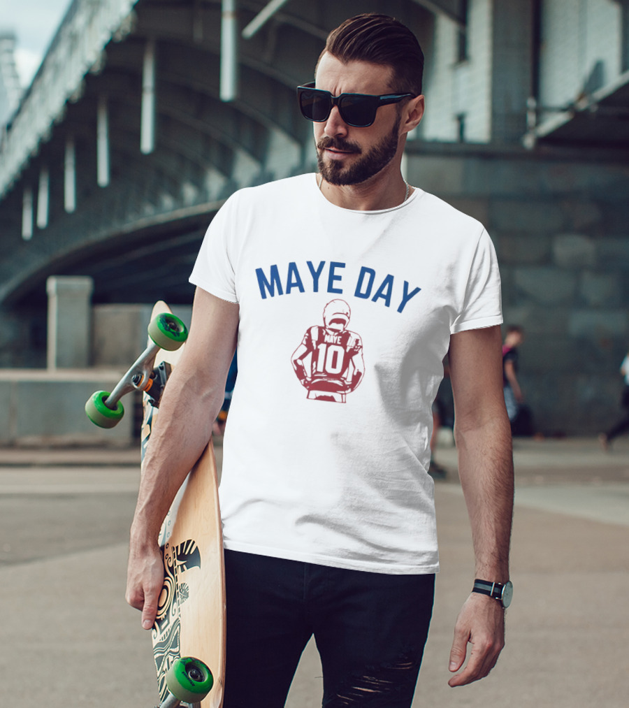 New England Patriots Drake Maye Day Maye 10 Football T-Shirt