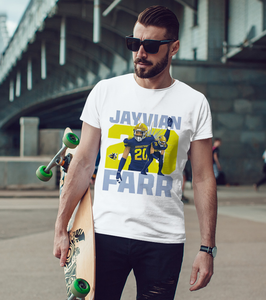 Augustana Jayvian Farr 20 NCAA Football Legends Collage T-Shirt