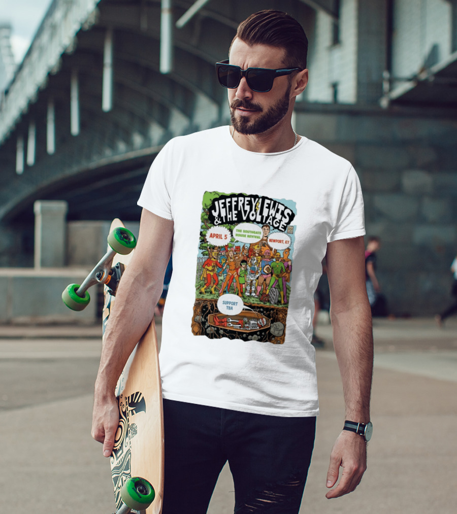 Jeffrey Lewis And The Voltage Newport KY Southgate House Revival April 5 T-Shirt