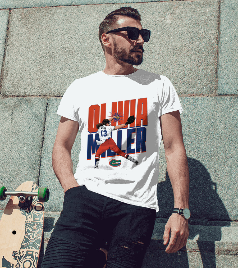 Olivia Miller Florida Gators Softball NCAA Player Caricature T-Shirt