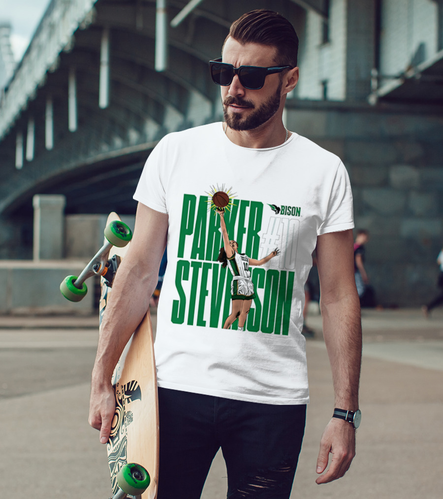 Parker Stevenson OKBU Bison #10 Basketball NCAA Caricature T-Shirt