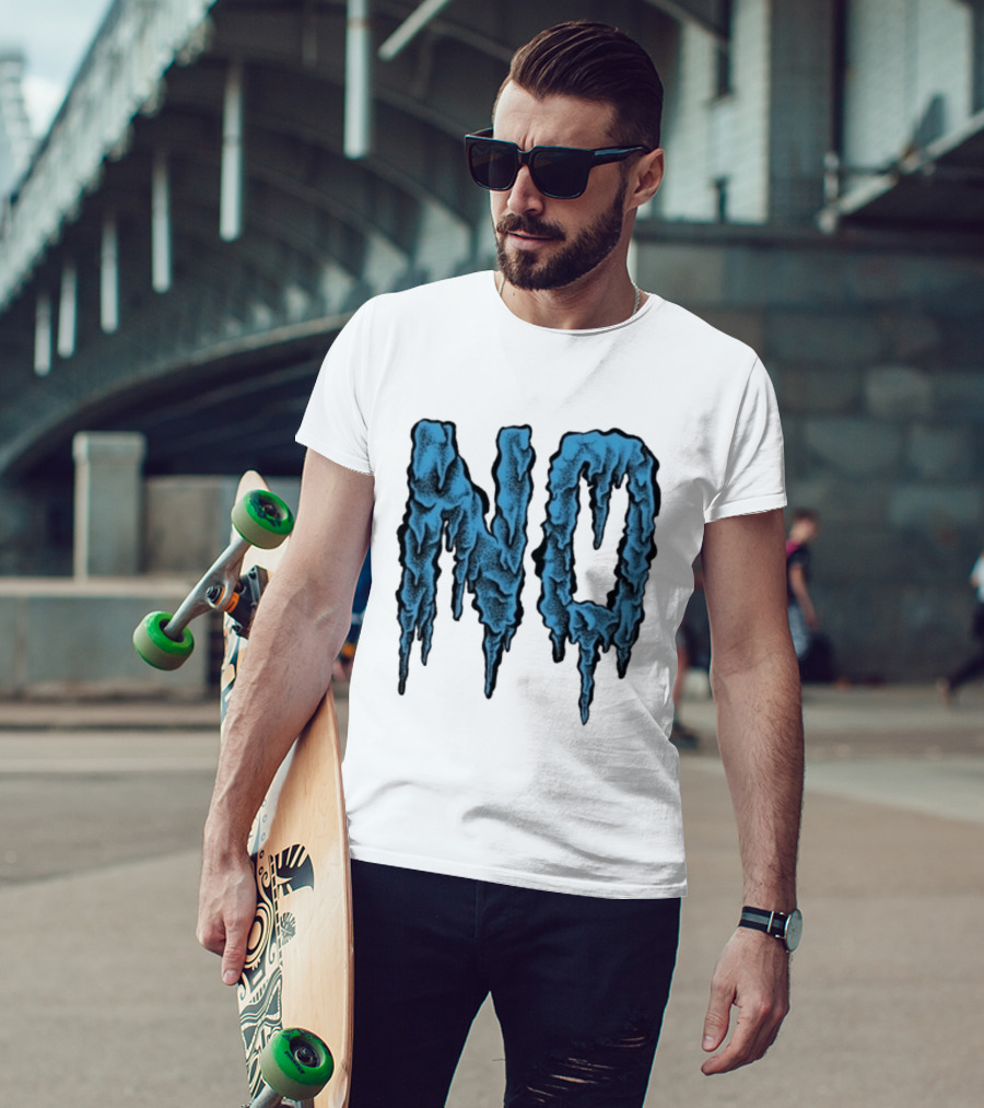 Aaron Turner NO Blue Ice Letters T-Shirt