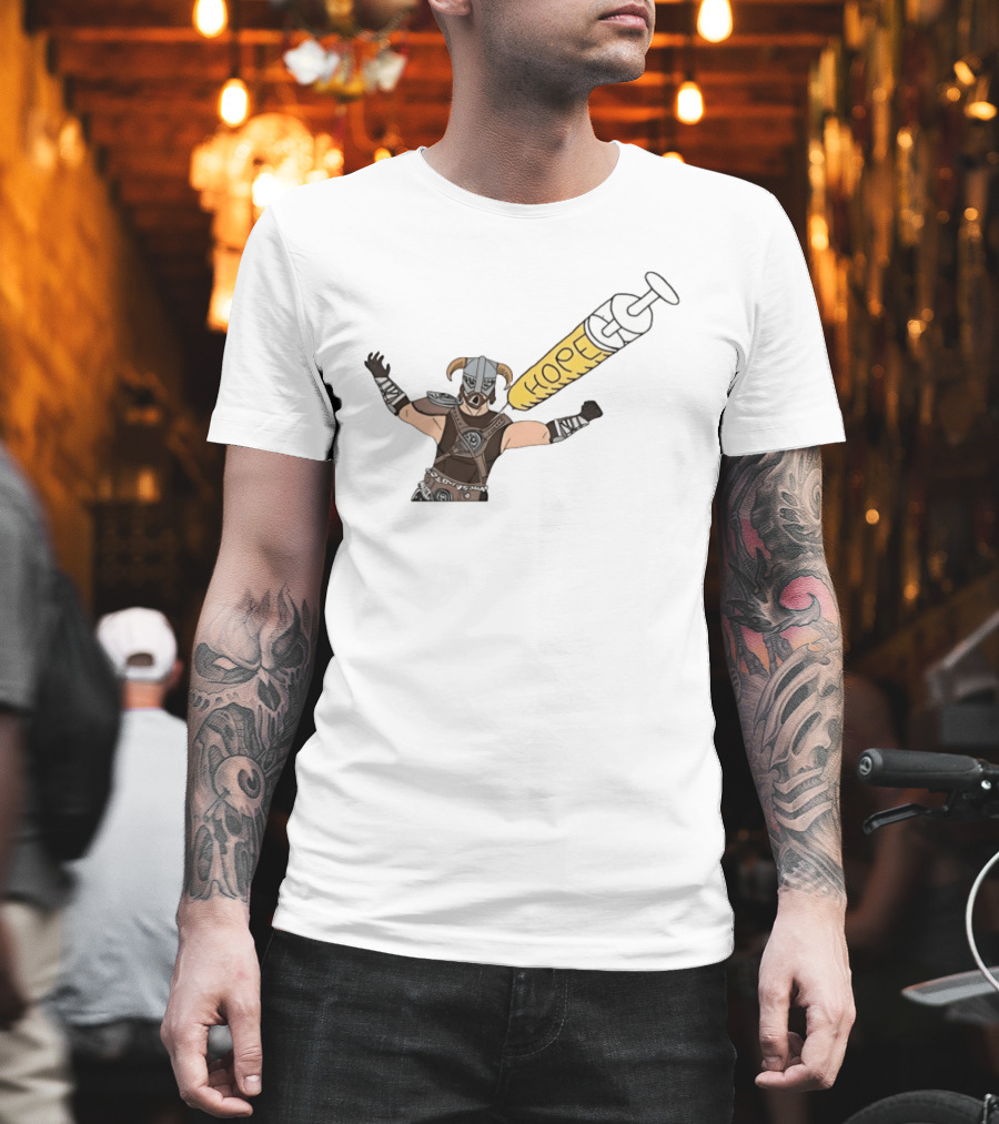 Dragonborn Youtooz Hope Syringe Helmet Warrior T-Shirt