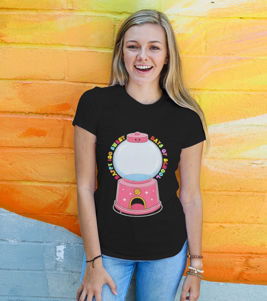 Happy 100 Sweet Days Of School Gumball Machine T-Shirt