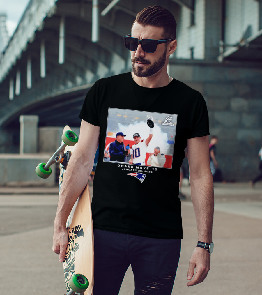 Drake Maye New England Patriots Super Bowl Champions Week 21 Big & Tall T-Shirt