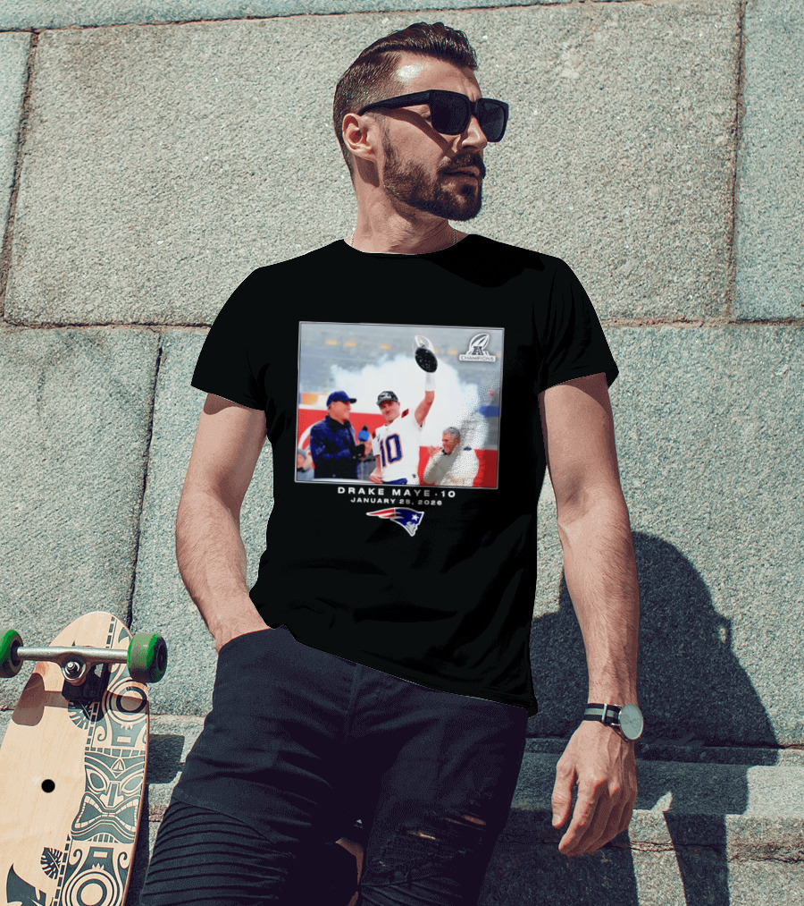 Drake Maye New England Patriots Super Bowl Champions Week 21 Big & Tall T-Shirt