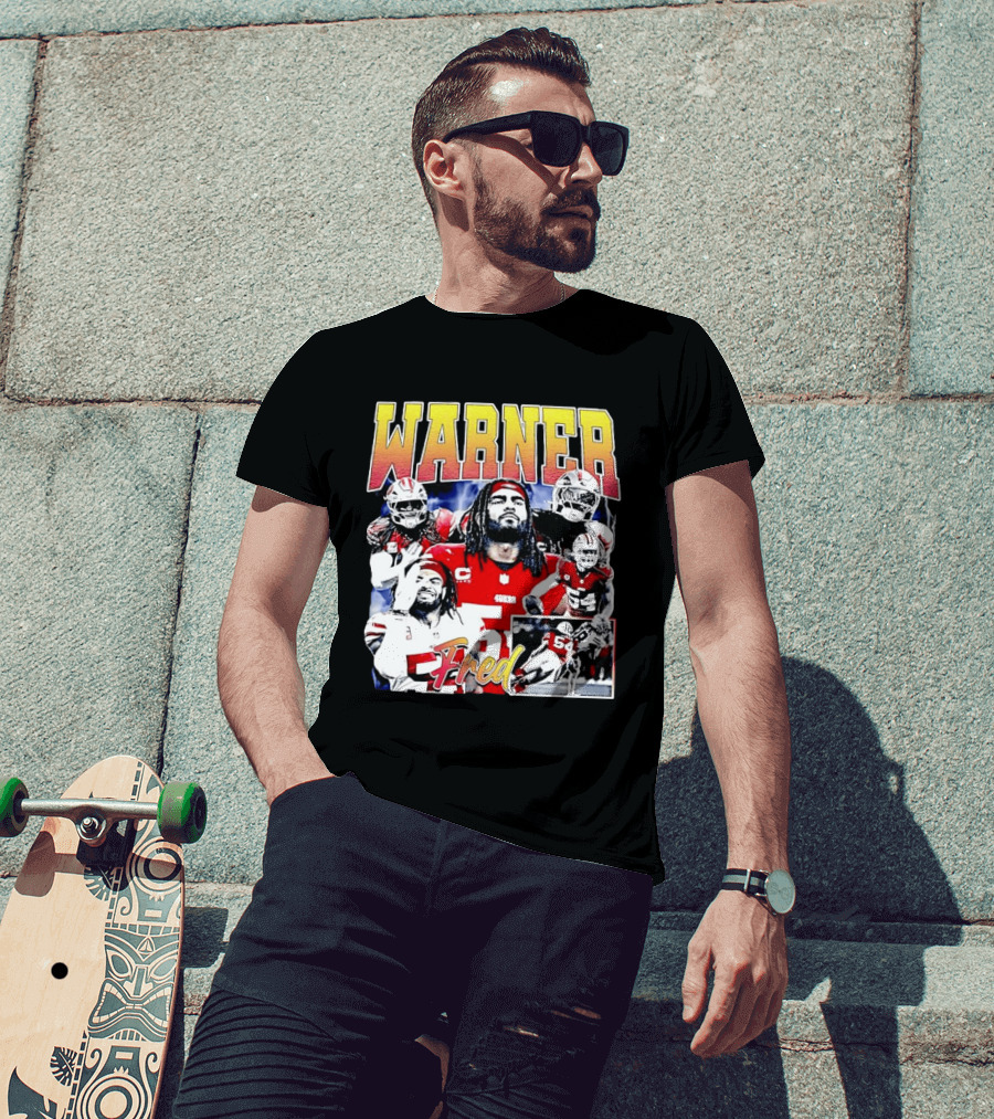 Fred Warner San Francisco Football Collage T-Shirt