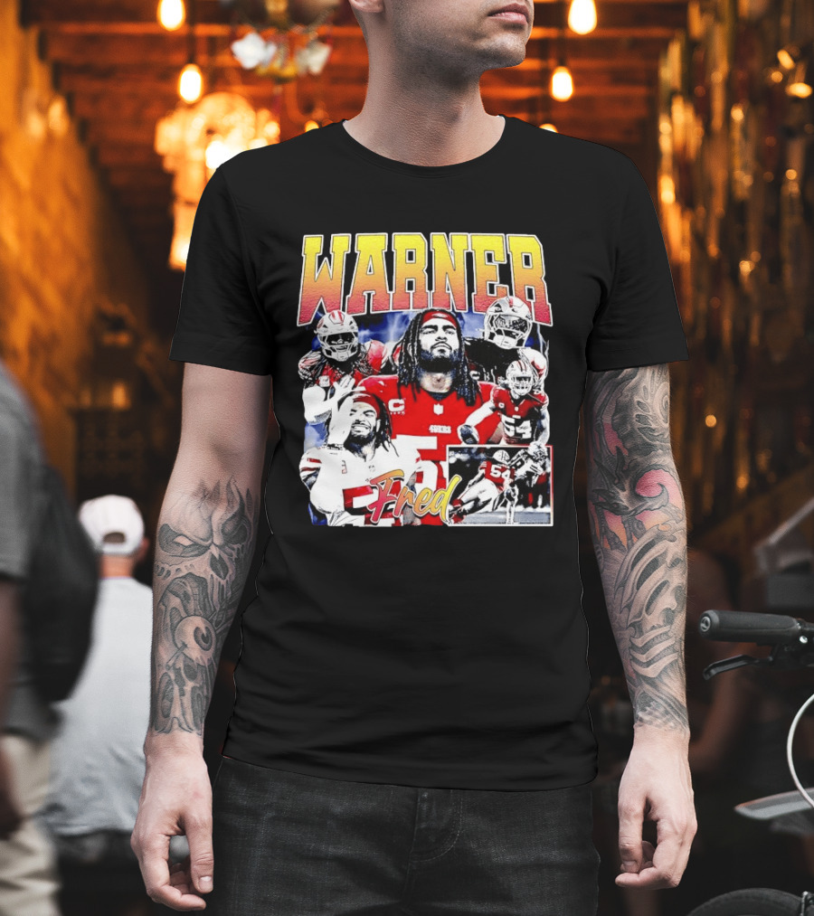 Fred Warner San Francisco Football Collage T-Shirt
