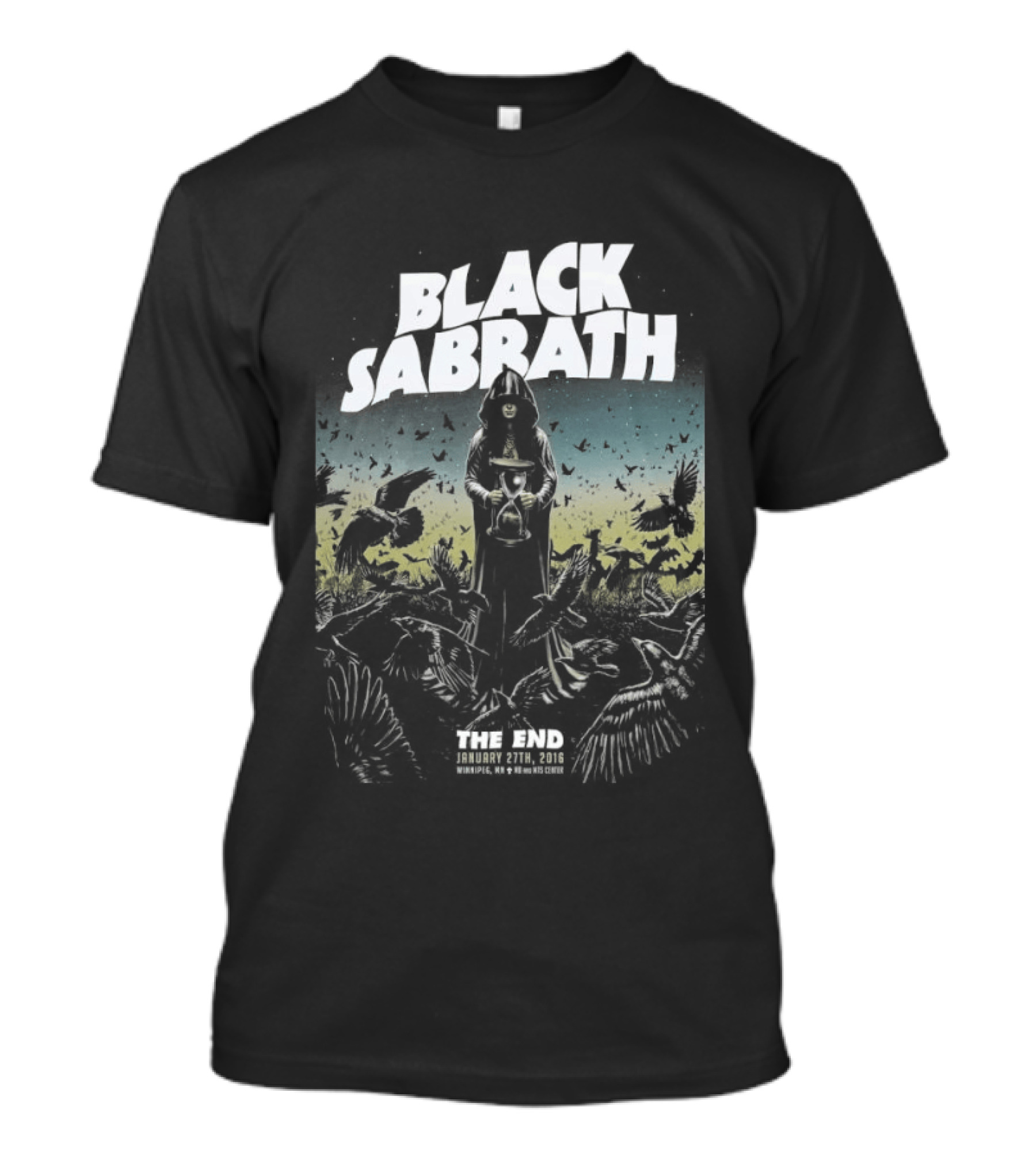 Black Sabbath The End Tour Winnipeg January 27 2016 Heavy Metal Band Concert T-Shirt