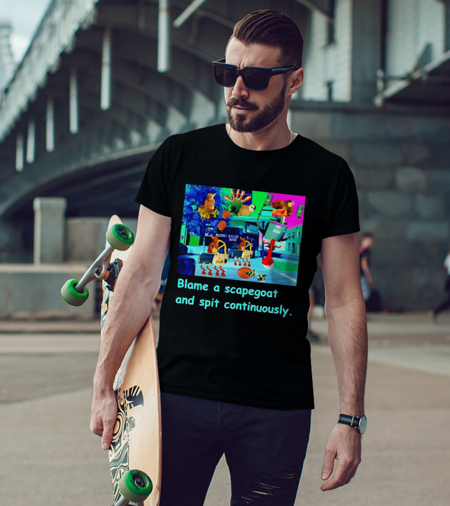 Blame A Scapegoat And Spit Continuously Surreal Animal Montage T-Shirt