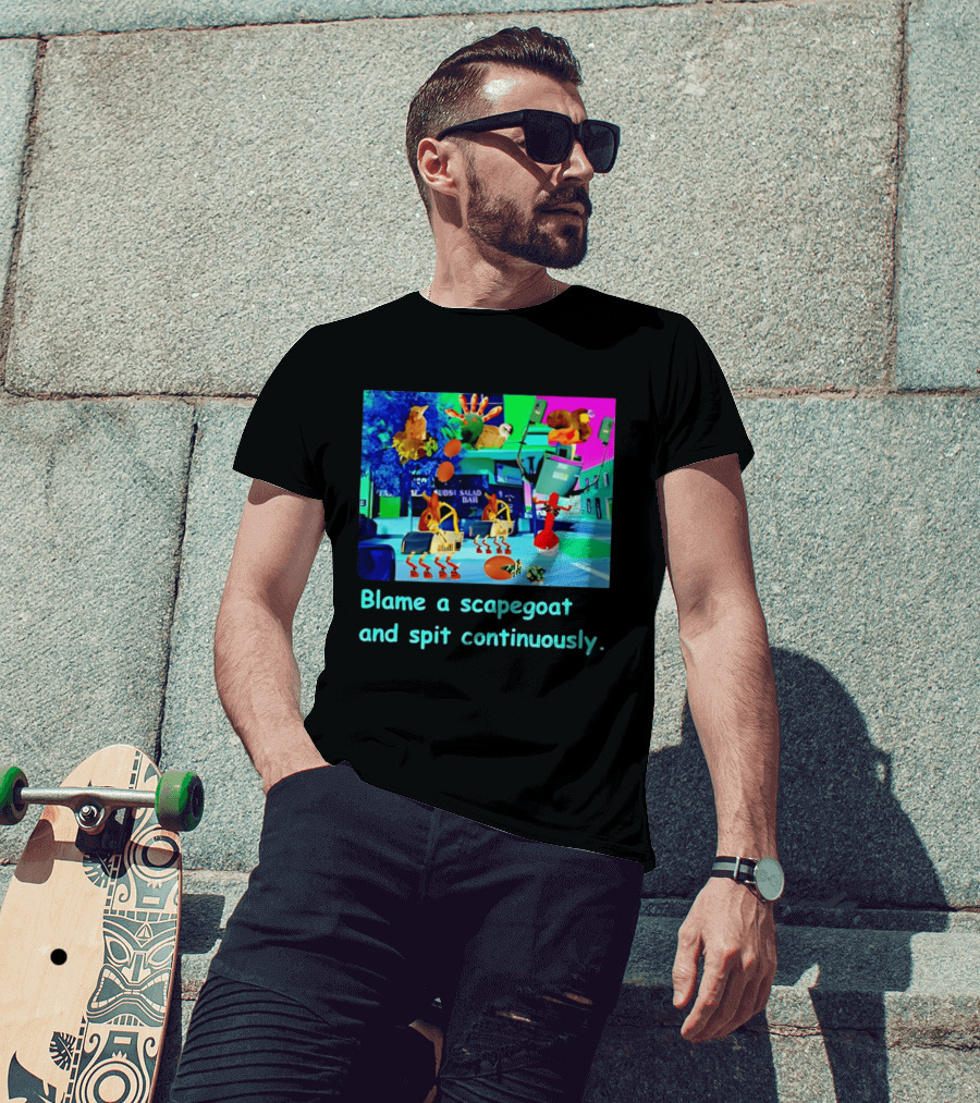 Blame A Scapegoat And Spit Continuously Surreal Animal Montage T-Shirt
