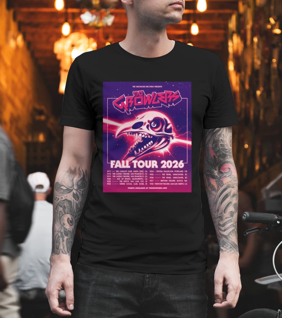 The Growlers Records Presents Fall Tour 2026 Dates Santa Cruz San Francisco Seattle T-Shirt