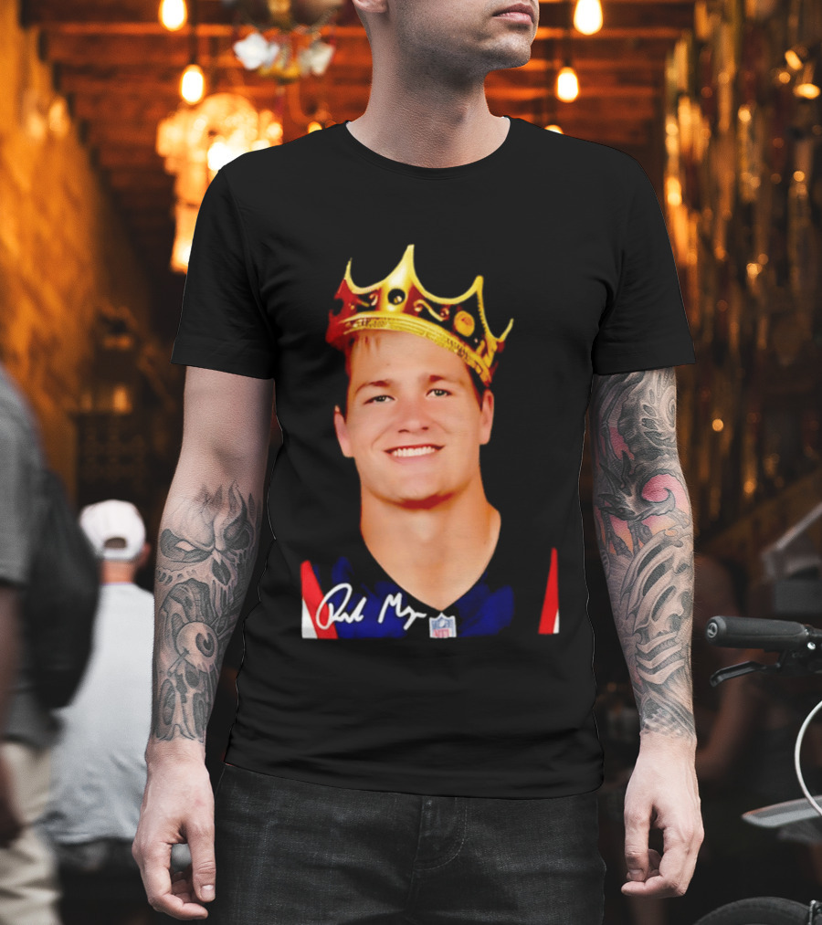 New England Patriots Drake Maye King of the NFL Star Crown T-Shirt