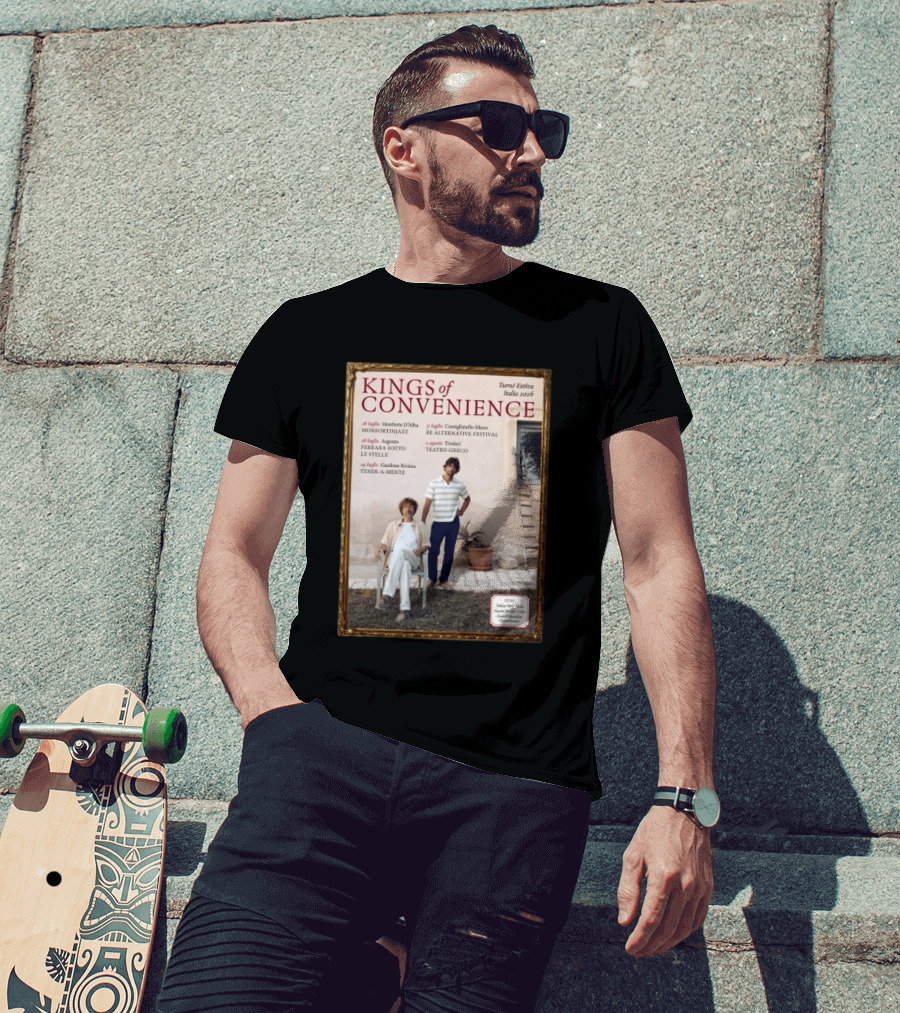 Kings Of Convenience Turne Estiva Italia 2026 Monfortinjazz Ferrara Tener A Mente Teatro Greco Festival T-Shirt