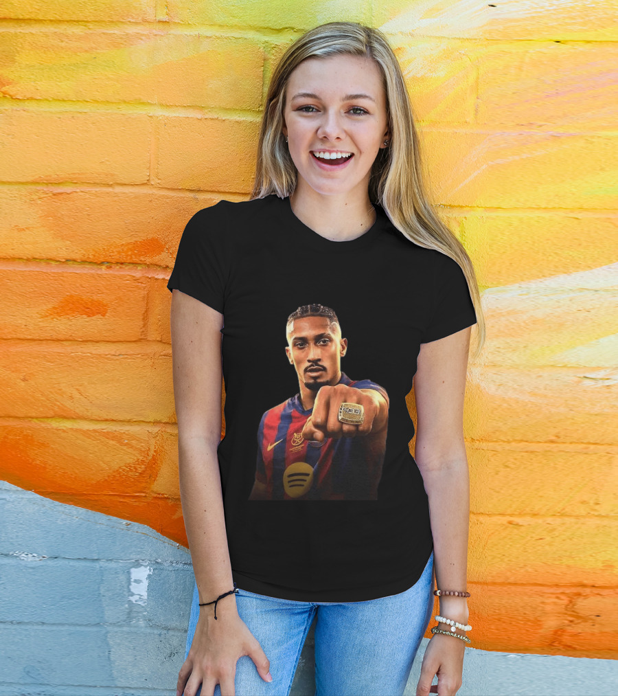 Raphinha 433 Awards Player Of The Year 2025 Ring Barcelona T-Shirt