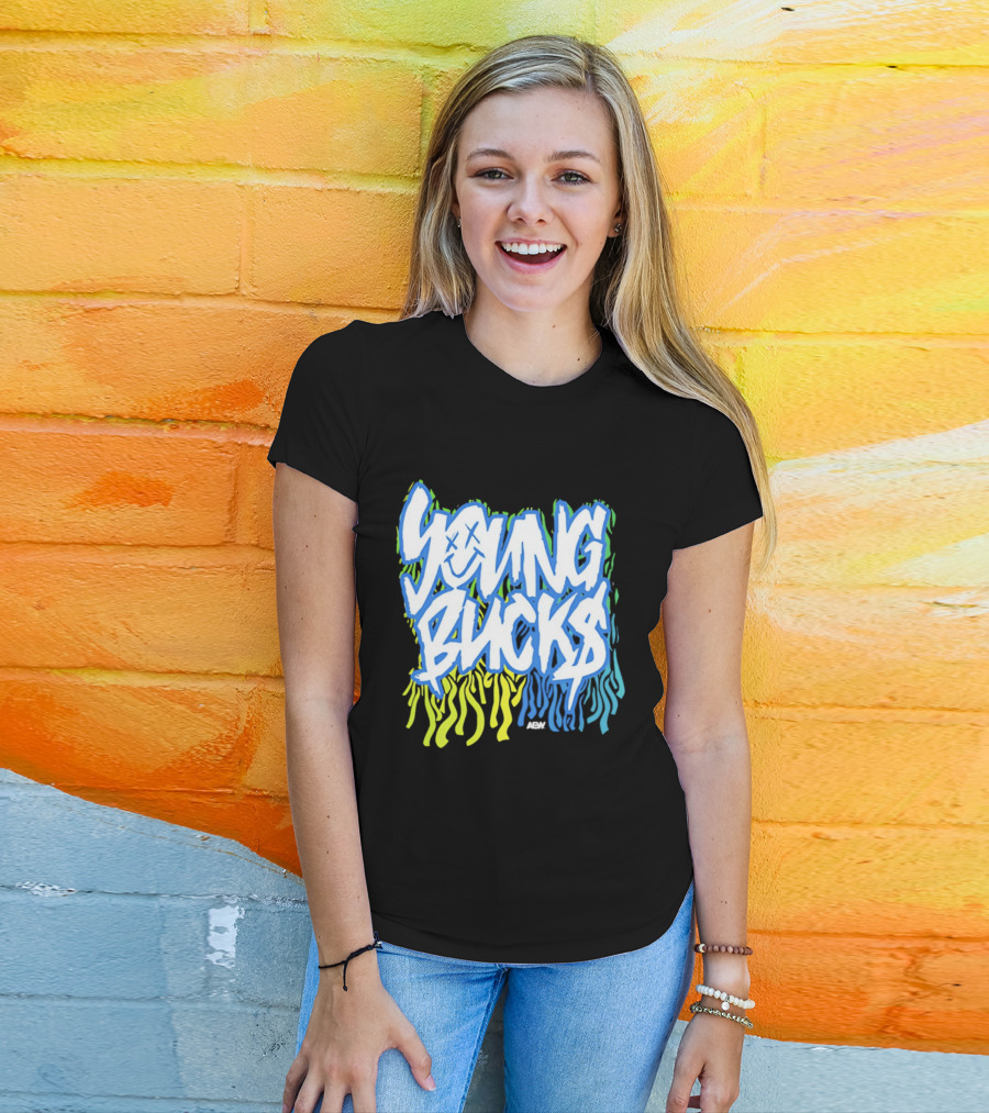 Young Bucks The Party's Back Neon Graffiti T-Shirt