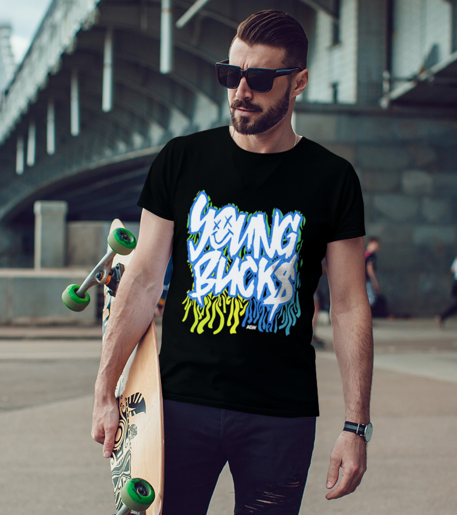 Young Bucks The Party's Back Neon Graffiti T-Shirt