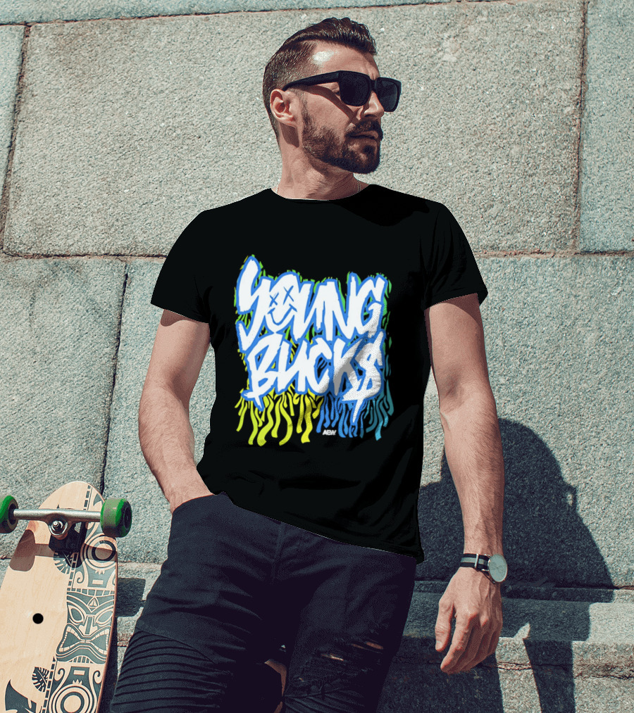 Young Bucks The Party's Back Neon Graffiti T-Shirt