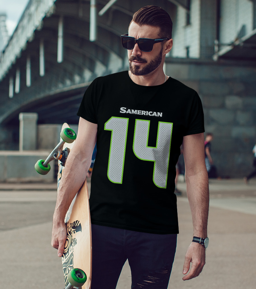 Seattle Seahawks Samerican 14 Jersey T-Shirt
