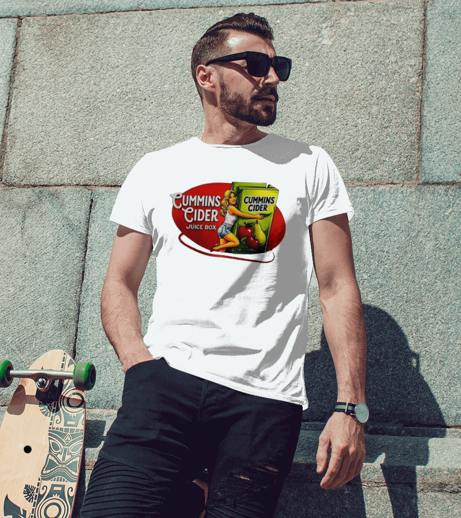 Cummins Cider Juice Box Vintage Style 100% Pear And Apple Drink T-Shirt
