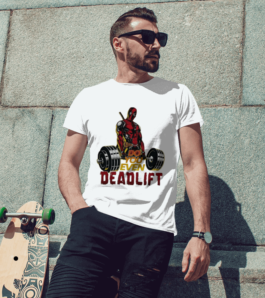 Deadpool Do You Even Deadlift Fitness Motivation Comic Character Workout T-Shirt
