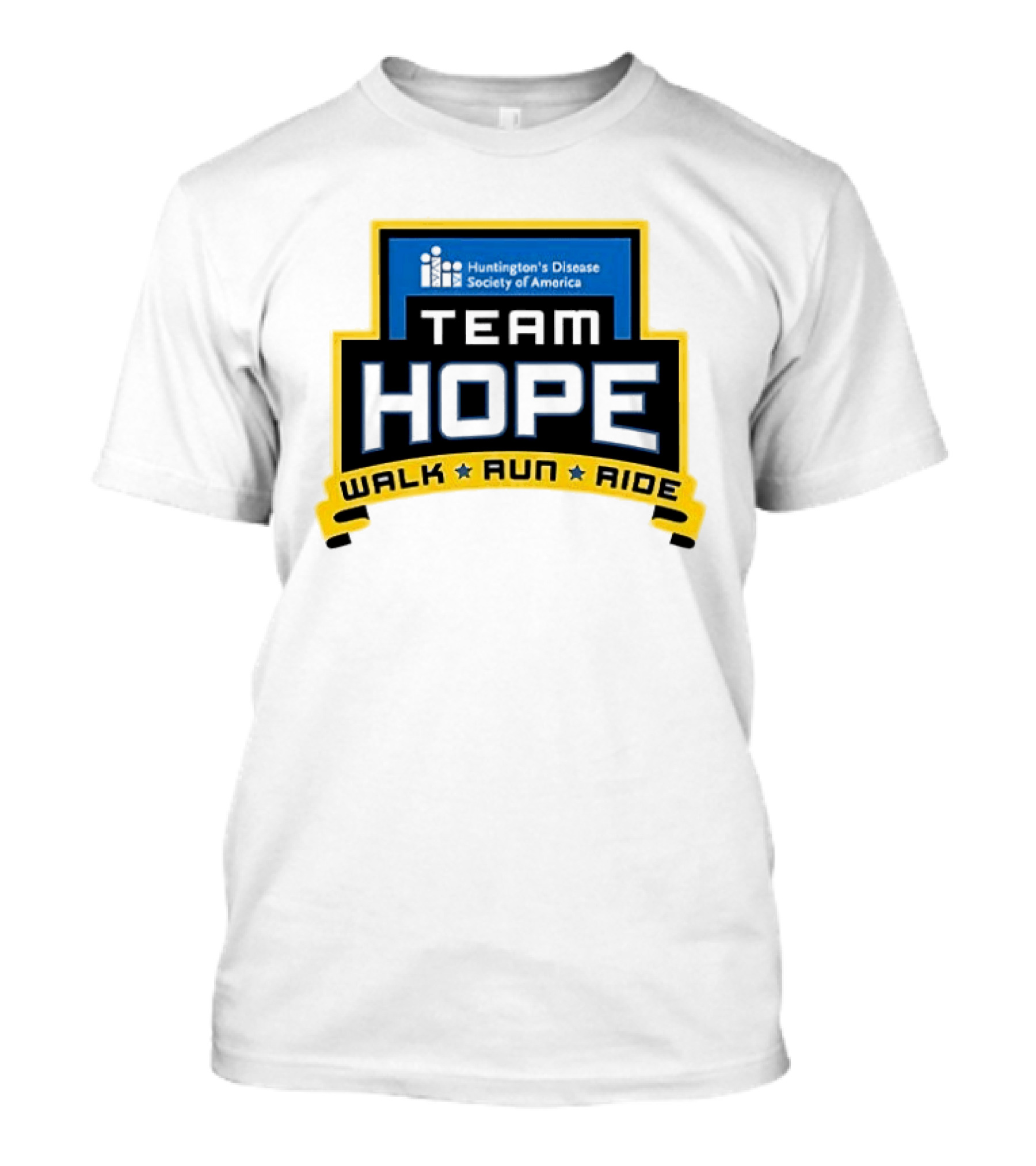 Team Hope Walk Run Ride Huntington's Disease Society Of America T-Shirt