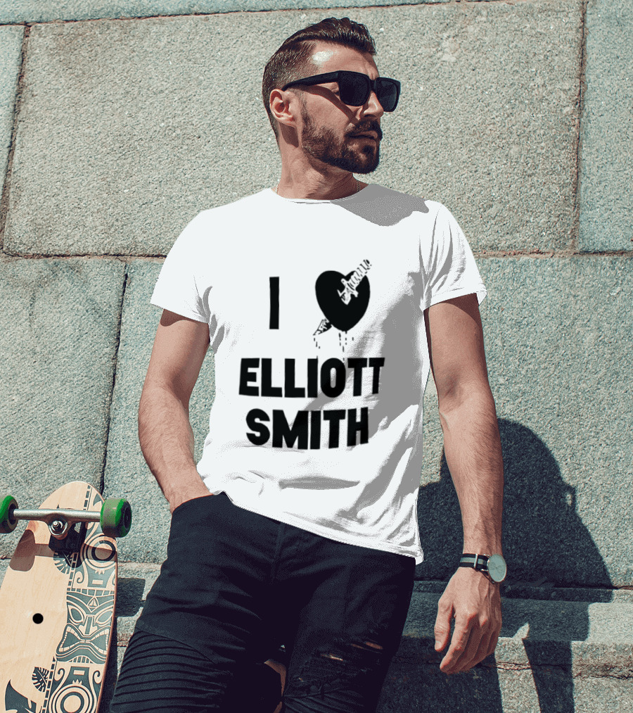 I Heart Elliott Smith Guitar Heart T-Shirt